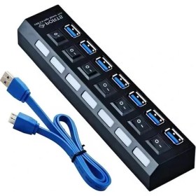 Resim Daytona A4874 USB 3.0 Super Speed 7 Port 5Gbps USB Çoklayıcı Hub 
