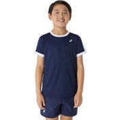 Resim Asics Boys Tennis Top Unisex Çocuk Mavi Tişört 