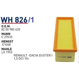 Resim Wunder Fıltre Hava ( Dacıa : Duster Iı 15 Dcı 10- ) 