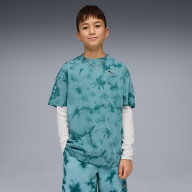 Resim Puma Essentials Relaxed Tie-Dye Çocuk Yeşil T-Shirt 