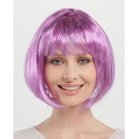 Resim Alvo Store Düz Kesim Küt Parti Peruğu Rose Pembe 