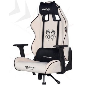 Resim Rio Balerion Terletmez Kadife Kumaş Beyaz Gaming Oyuncu Koltuğu Krem 