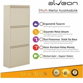 Resim Alv-103 Alveon Metal Ayakkabılık Krem 