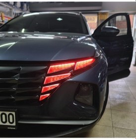 Resim Hyundai Tucson Gündüz Farı Sticker Seti Kırmızı 2021-2024 