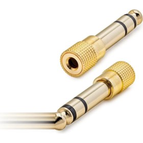 Resim 6.5 mm To 3.5 mm F Çevirici Enstruman Gitar Gold HDX1264 