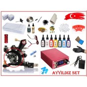 Resim Matrixline Ayyıldız Model Tattoo Dövme Makinası Full Set 