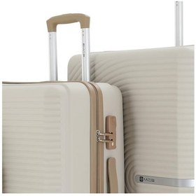 Resim Mçs Bavul Büyük Ve Orta 2li Set Kırılmaz Silikon Valiz V374 Kemik/şampanya Kemik 