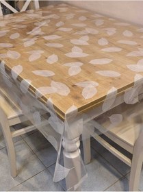 Resim Şeffaf 0.018 Mm Pvc Muşamba - Desenli Silinebilir Şeffaf Masa Örtüsü 16ns36 140 X 220 