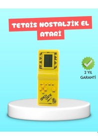 Resim Taşınabilir El Aterisi Gameboy Klasik Tetris Oyunu, Pil İle Çalışan Mini El Konsolu 