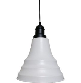 Resim Riolight Retro Beyaz Içi Beyaz Tekli Metal Sarkıt Çap:23Cm (538286740) 