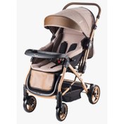 Resim BabyCare BC65 Capron Lüx Çift Yönlü Bebek Arabası Gold Kahve 