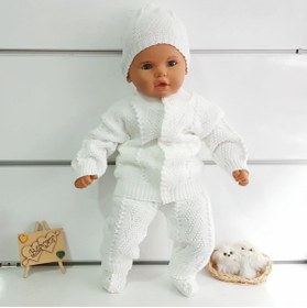Resim bebegen Beyaz Bebek Triko 4 Lü Takım 