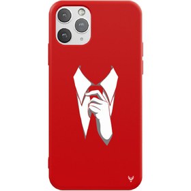 Resim iPhone 11 Pro Max Kravat Telefon Kılıfı 