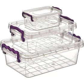 Resim Royaleks Group 3'lü Viyola Mini Dikdörtgen Saklama Kabı ROYALEKS-ÇNK2076 