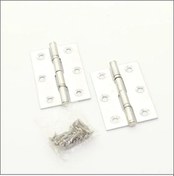 Resim Xindoker 2 Adet 201 Paslanmaz Çelik 2.5 İnç Kalın Sesiz Kapı Mancağı - Yataklı Pencerelik Katlama, Vidalı Tam Set 