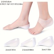 Resim Görünmez Yükseklik Artırıcı Tabanlık Taşınabilir Silikon Esnek Jel Topuk Pedleri Unisex Ayakkabı Tabanı Topuk Yastığı 