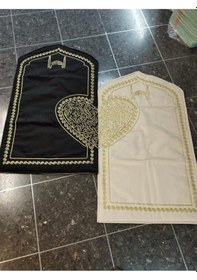 Resim Çeyizdiyarı Sevgi Kadife 2'li Seccade Takımı Altın Altın 