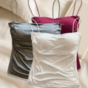 Resim Yaz veya tüm mevsimler için uygun, ruffle detayları olan üç seksi rahat esnek camisole, kadın camisole üstleri 