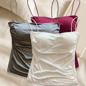 Resim Yaz veya tüm mevsimler için uygun, ruffle detayları olan üç seksi rahat esnek camisole, kadın camisole üstleri 