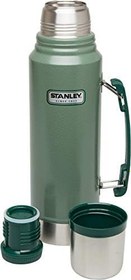 Resim Stanley Klasik Vakumlu Paslanmaz Çelik Termos, Yeşil, 1 L, Çift Duvar Yalıtımı, Makinede Yıkanabilir, 11.7W x 35.8H cm 
