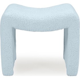 Resim Tokyo Peluş Oval Puf Gri Gri 