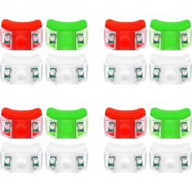 Resim 16 x LED Tekne Navigasyon Işıkları Tekne Yat Motorlu Tekne Bisiklet Avcılık Gece Koşu Balıkçılık (Kırmızı, Yeşil, Beyaz) (Yurt Dışından) 