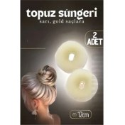 Resim Gold Saç Topuz Süngeri 2 Adet 12 cm Çap 5 cm Kalınlık 