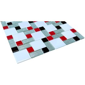 Resim MozaiKristaL Mutfak tezgah arası 23x23x48x48 mm Mix. Kristal Mozaik. (1 Koli = 1 m2 Fiyatıdır) 