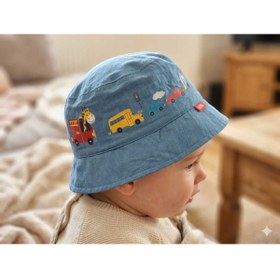 Resim Kitti 1-4 Yaş Tren Figürlü Erkek Çocuk Fötr Şapka 