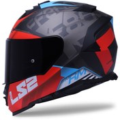 Resim LS2 Storm Sprınter Mat Siyah Kırmızı Tıtanıum Kask 
