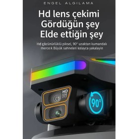 Resim Wirkmarkt S5 Pro Katlanabilir Drone Fpv Mobil Takip, Akrobatik Uçuş, Brushless Motor 50X ZOOM,Içerik Üretimi (Çantalı) 