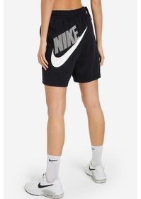 Resim Nike Sportswear High Rise Loose Fit Fleece Dance Shorts Kadın Fransız Havlu Kumaş Bol Kesim Şort Siyah Siyah 