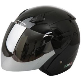Resim Kask Sw-733 Parlak Siyah Aynalı Camlı 
