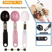 Resim 1 Adet Taşınabilir Dijital Mutfak Terazisi Büyük Kaşık ile - 500g/0.1g Hassasiyet, Çoklu Birim Dönüşümü, Tek Tıklama Soyma Fonksiyonu, Çıkarılabilir Başlık, Kolay Saklama Tasarımı 