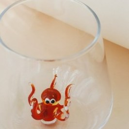 Resim Octopus Glass Water Cup 