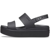Resim Croc 206453-060 Brooklyn Low Wedge Spor Terlik Sandalet Siyah 