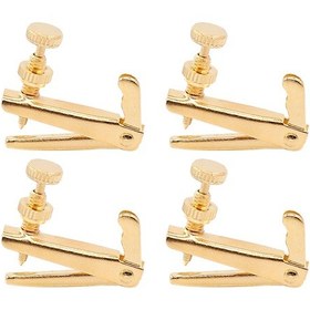 Resim Gajeena Keman İyileştirici Tunerleri, Metal Teller İçin, 4 Adet/poşet, Altın Renk, 1/4 Boyut 