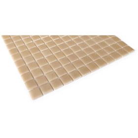 Resim MozaiKristaL Mutfak tezgah arası ve tüm yüzeyler için 25x25x5 mm Bej Cam Mozaik. (1 Koli=10 Karo=1 m2 Fiyatıdır) 