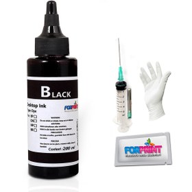 Resim FORPRİNT Canon G1400, Canon G2400 Yazıcı Uyumlu GI-490 Forprint Dolum Seti 200ml Siyah 