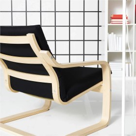 Resim Sallanan Koltuk, Ekru-Bej-Vissle Siyah, Alçak Arkalıklı 