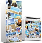 Resim Qedii Buzdolabı Ve Bulaşık Makinası Beyaz Eşya Sticker Kaplama Tatil Kolaj 