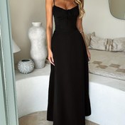 Resim Kadınlar için Bohem Düğün Misafir Elbisesi - A Kesim Straplez Sırt Deşikli Maksi Boy, Fiyonk Detaylı Bel Tasarımı, İplersiz Plaj Gelini Şık Abiye ve Yaz Resmi Etkinlikler (Makinede yıkanabilir) 