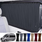 Resim Oto Pandami Mercedes Sprinter W907 Uzun 2018+ Uyumlu Füme Raylı Oto Perde Takımı 