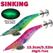 Resim Glow-in-the-Dark Ahşap Karides Yem, Derin Su Rattle Karides saç tokası Ağırlıklı Tasarım, Taşınabilir Tuzlu Su Tatlı Su Evrensel, Deniz Balıkçılığı Yemsiği için Karides Karides (Ürün Tüyleri Yapay Tüyler), ve bazı parçalar derin deniz balıkçılığı için pil çalıştırma olmadan büyük saç tokası boyutu ile Rattling Sound, Kullanımı Kolay 