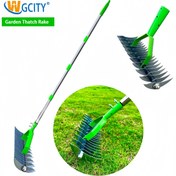 Resim Çok Yönlü Bahçe Tırmığı - Dayanıklı Metal, Saman Çıkarma & Toprak Gevşetme İçin Mükemmel, Çim Bakımı & Bahçe Bakımı İçin İdeal 