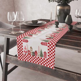 Resim Evmila Yeni Yıl Desenli Runner Modeli - 40x140 cm 