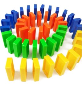 Resim NeUygun Pilli Dominolu Tren Kutulu Domino Taşı Dizen Tren 