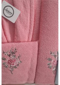 Resim Ardora Bukle Aile Bornoz Takımı Narçiçeği Mavi Çok Renkli 