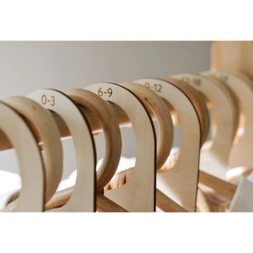 Resim Genel Markalar Ahşap Bej Bebek Elbise, Kıyafet Bölücü- Ayırıcı | 0-24 Ay Yenidoğan Dolap, Gardrop Düzenleyici 