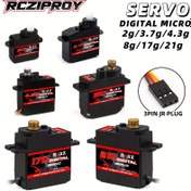Resim RCXAZ Sıcak Rod Mikro Dijital Servo Motoru, 2g-21g, JR Fiş, RC Araba / Sabit Kanat Uçak / Robot için, Mini Güçlü, Pil Yok, Metal / Plastik, Tank / Uçak, Zemin Araç, Helikopter, RC, RC Zipro 